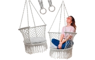 Sodo sūpynės "Stork's nest" su atlošu pilkos spalvos 80 cm 150 kg