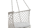 Sodo sūpynės "Stork's nest" su atlošu pilkos spalvos 80 cm 150 kg