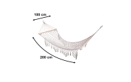 Sodo hamakas boho tinklelio kutai, kabantis gultais, makramė 200cm Pilka