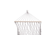 Sodo hamakas boho tinklelio kutai, kabantis gultais, makramė 200cm Pilka