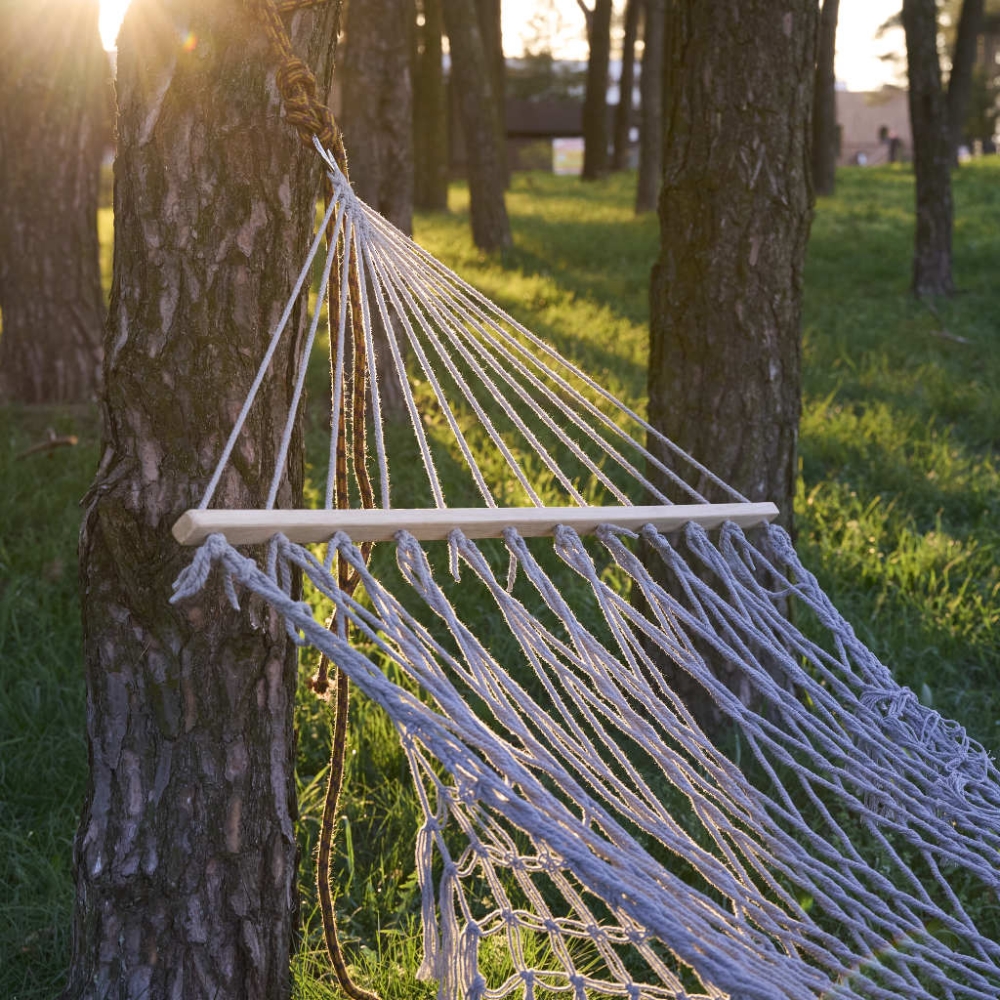 Sodo hamakas boho su kutais 200cm, pilkas-Namai, laisvalaikis, turizmas, Sodo sūpynės-e-vaikas
