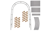 Metalinė sodo arka gėlėms, gebenėms, vijokliniams augalams, 240 x 140 cm
