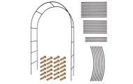 Sodo pavėsinės arkos laikiklis rožėms, gėlėms, gebenėms, vijokliniams augalams, metalas 240 x 140 cm
