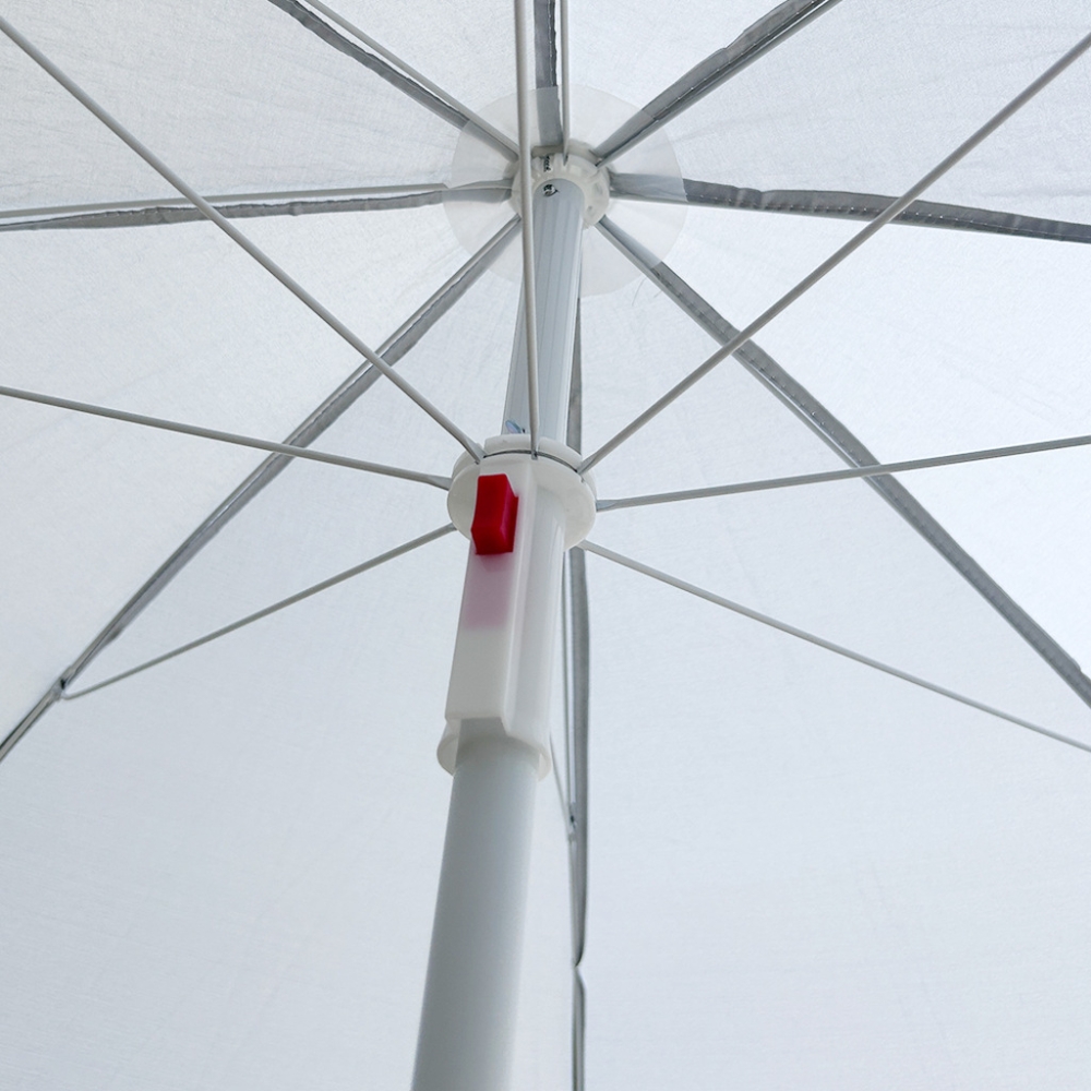 Paplūdimio skėtis reguliuojamas laužomas UV spindulių sulankstomas 150 cm pilkas