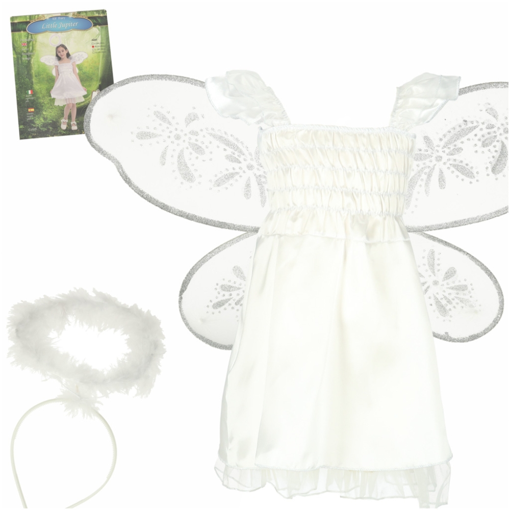 Karnavalinis angelo kostiumas 3 vnt., dydis M-Drabužiai ir aksesuarai, Karnavalinė apranga-e-vaikas