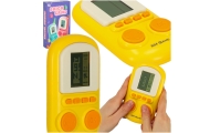Elektroninis arkadinis žaidimas mini konsolė nešiojamas kišeninis tetris geltonas-Žaislai, Stalo žaidimai, Žaidimų konsolės-e-va