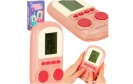 Elektroninis arkadinis žaidimas mini nešiojamas kišeninis tetris rožinis-Žaislai, Stalo žaidimai, Žaidimų konsolės-e-vaikas