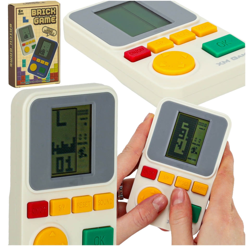 Elektroninis arkadinis žaidimas nešiojamoji konsolė balta-Žaislai, Stalo žaidimai, Žaidimų konsolės-e-vaikas
