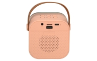 Karaokės rinkinys 2 mikrofonai + nešiojamas garsiakalbis BLUETOOTH USB LED rožinis