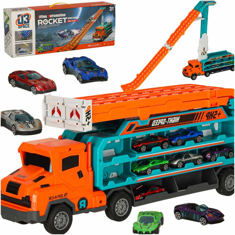 Automobilių transporteris transporterio automobilis slydimo takelis oranžinis