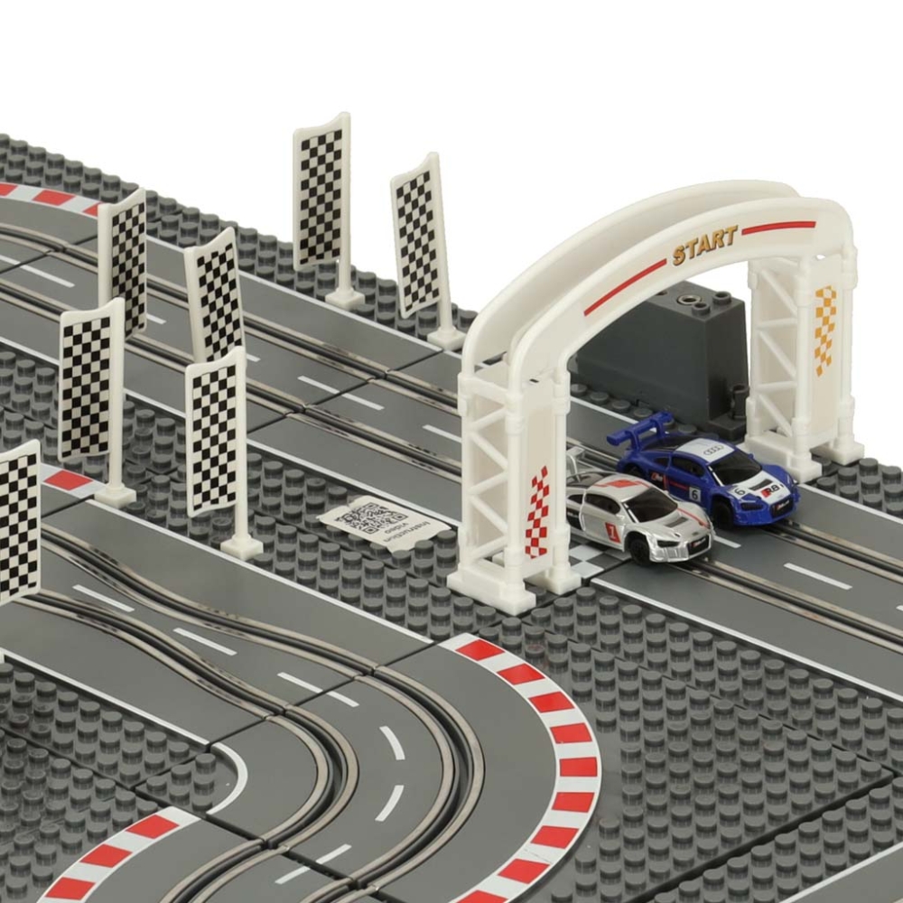 Automobilių lenktynių trasa elektrinė policija 2 automobilių valdikliai automobilių kreivės statybiniai blokai GD-02