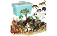 Gyvūnų figūrėlių zoologijos sodo safari rinkinys 59 el.