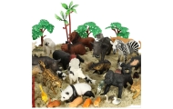 Gyvūnų figūrėlių zoologijos sodo safari rinkinys 59 el.