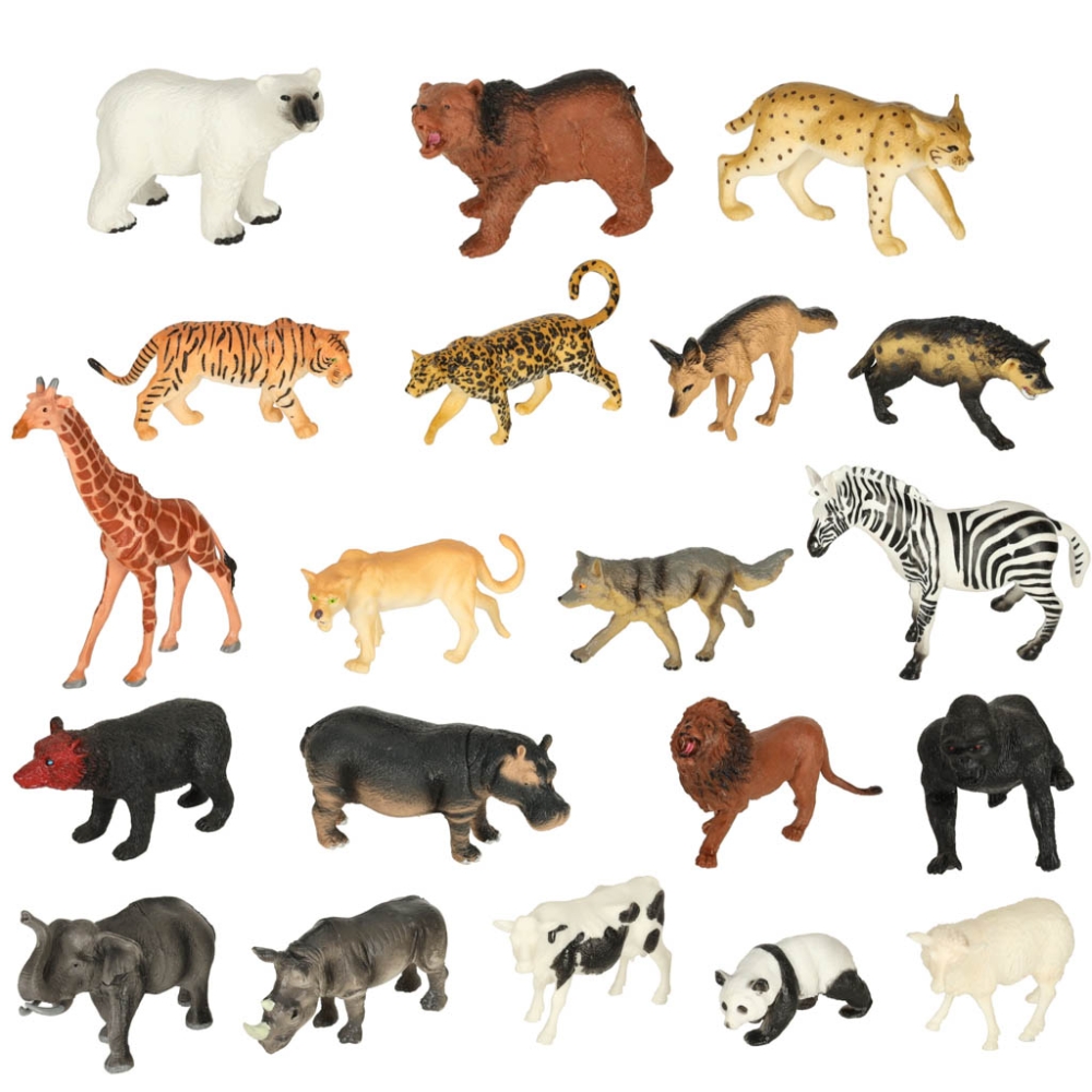 Gyvūnų figūrėlių zoologijos sodo safari rinkinys 59 el.