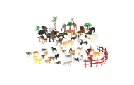 Gyvūnų figūrėlių zoologijos sodo safari rinkinys 59 el.