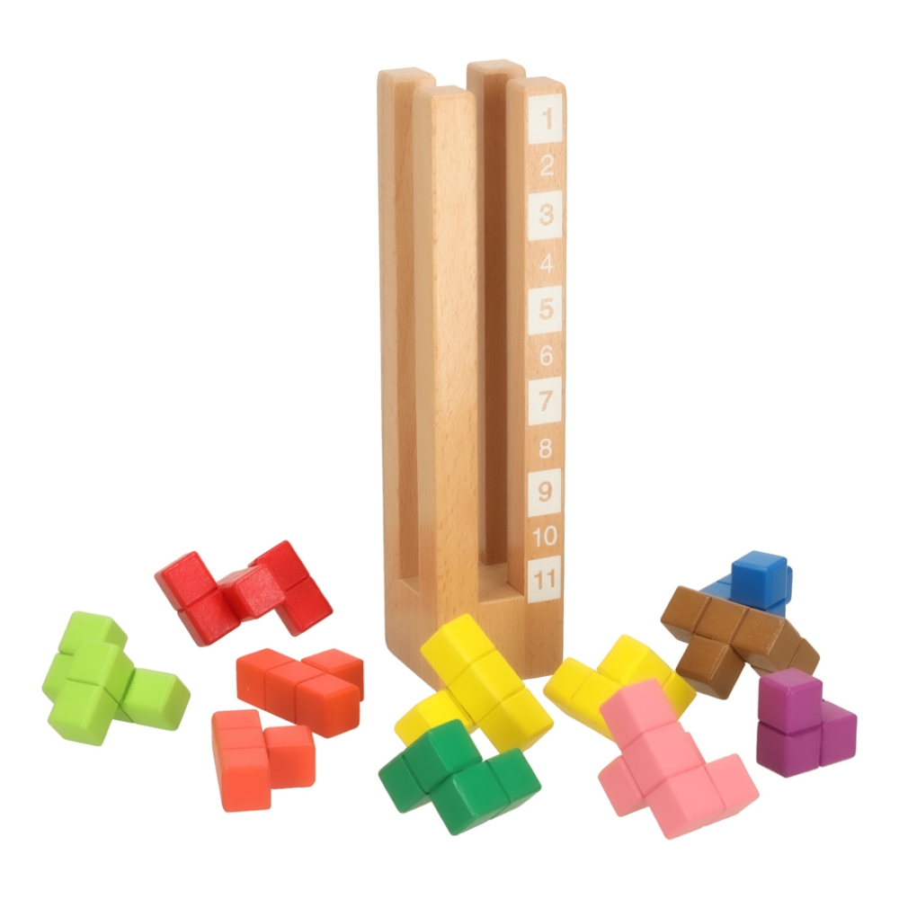Mokomoji medinė dėlionė Montessori spalvota-Žaislai, Lavinamieji žaislai, Mokomieji žaislai-e-vaikas