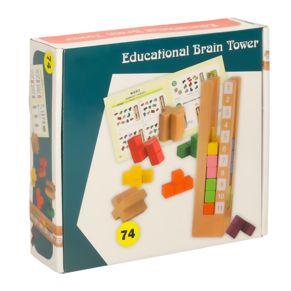 Mokomoji medinė dėlionė Montessori spalvota-Žaislai, Lavinamieji žaislai, Mokomieji žaislai-e-vaikas