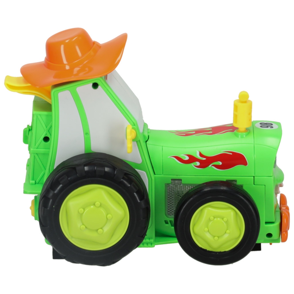 Traktorius RC šokinėjantis su garsais žalias-Žaislai, Auto ir transporto žaislai, Traktoriai-e-vaikas