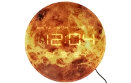 Planetos Marsas sieninis laikrodis su LED ekranu 32 cm oranžinis