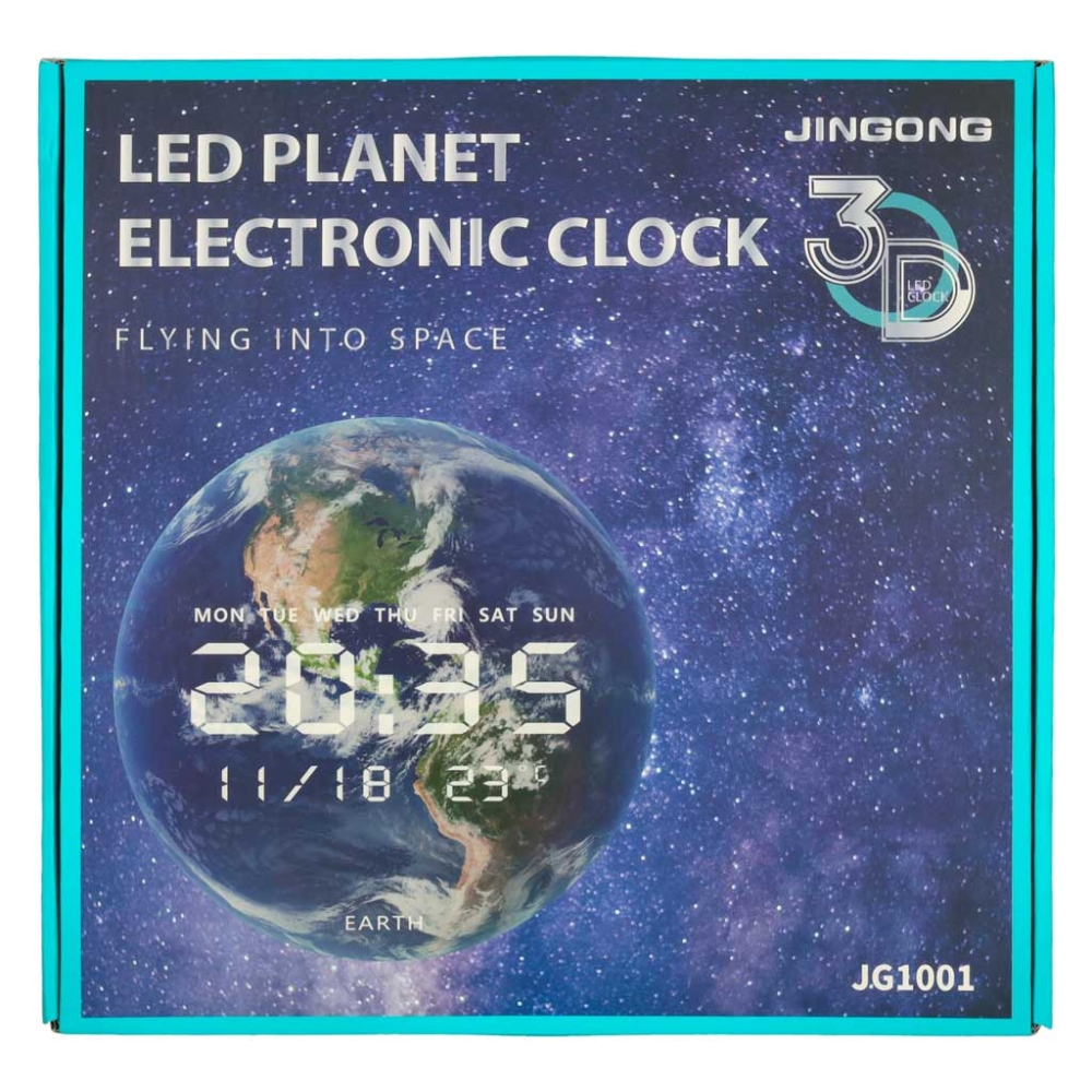 Sieninis laikrodis Planetos Marsas su LED ekranu 32 cm oranžinis-Namai, laisvalaikis, turizmas, Namų apyvokos prekės-e-vaikas