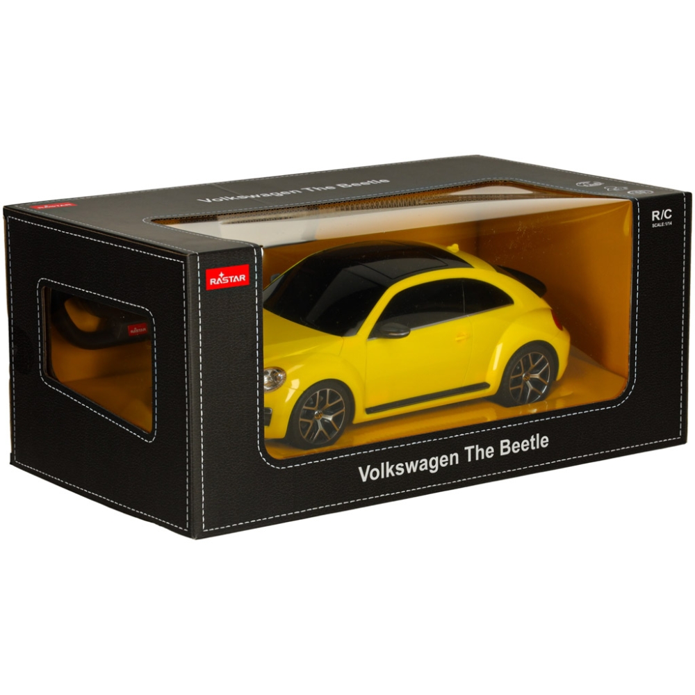 Nuotolinio valdymo automobilis Rastar 78000 Volkswagen Beetle 1:14 geltonas-Žaislai, Auto ir transporto žaislai, Valdomos radijo