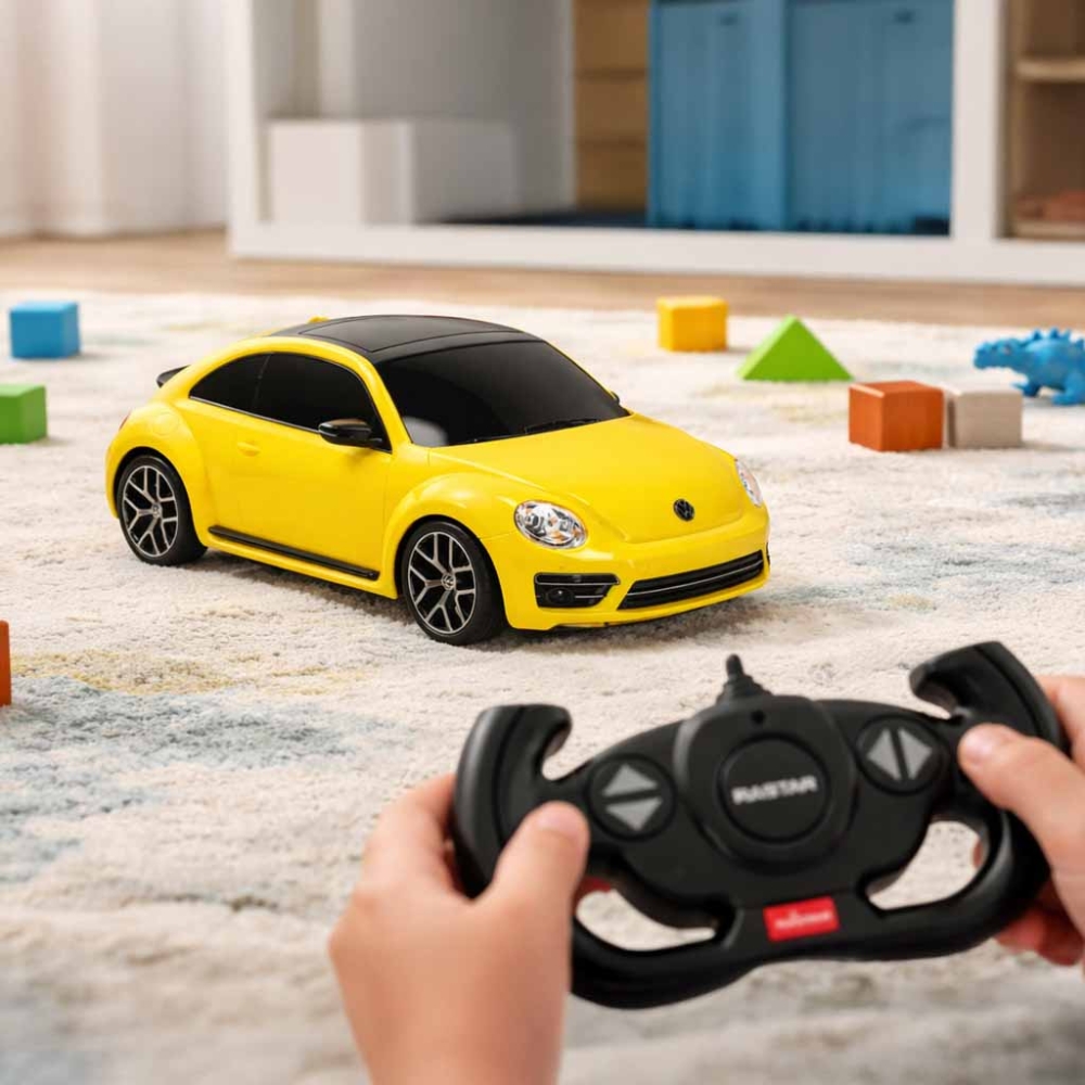 Rastar 78000 Volkswagen Beetle nuotolinio valdymo automobilis 1:14 geltonas