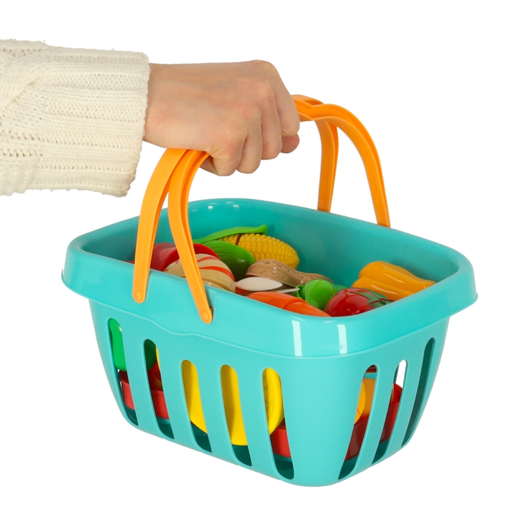 Daržovės ir vaisiai pjaustymui Velcro + priedai-Žaislai, Profesijos, buities žaislai, Mažiesiems kulinarams-e-vaikas