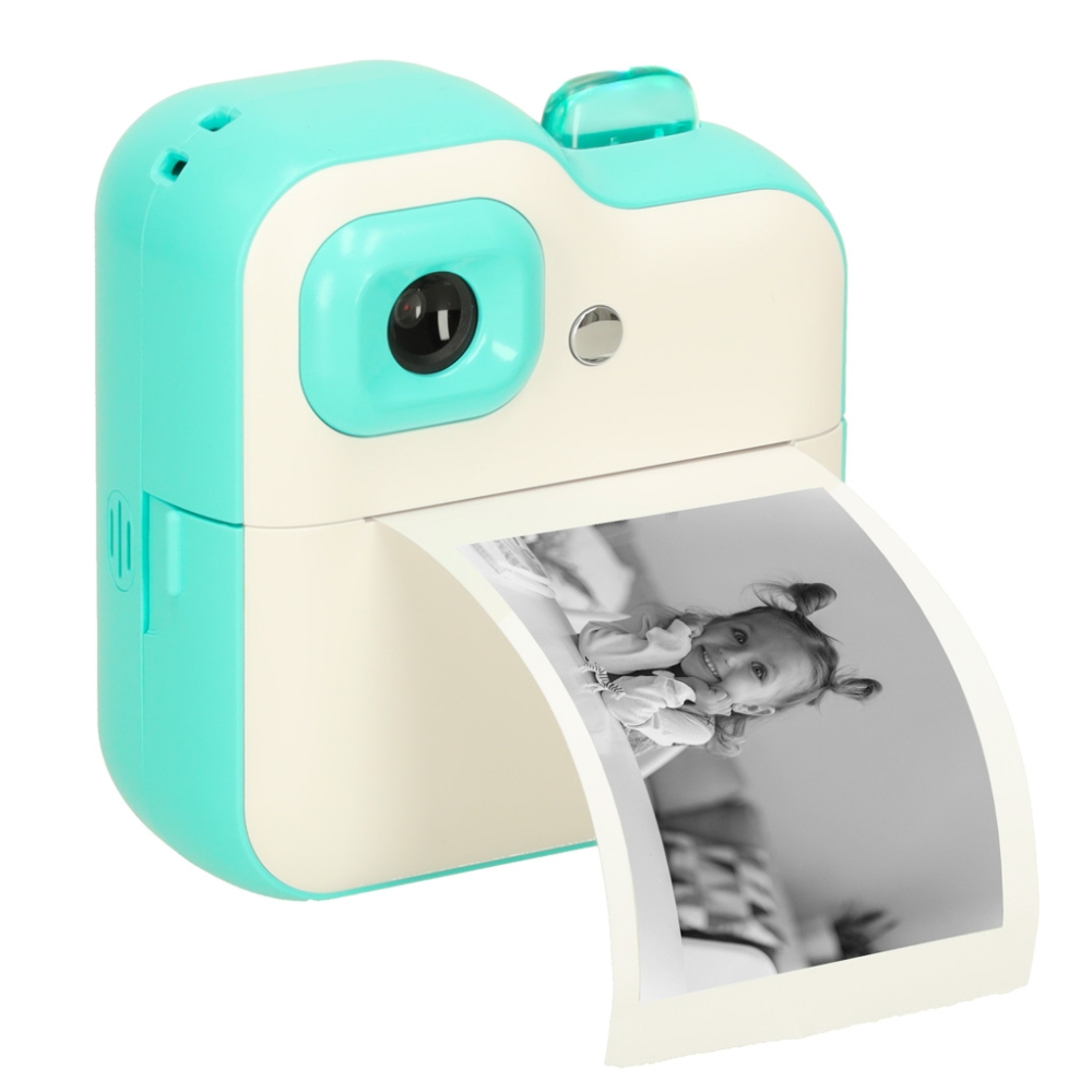 Momentinis fotoaparatas terminis spausdintuvas + kasetės kortelė 32GB žalia
