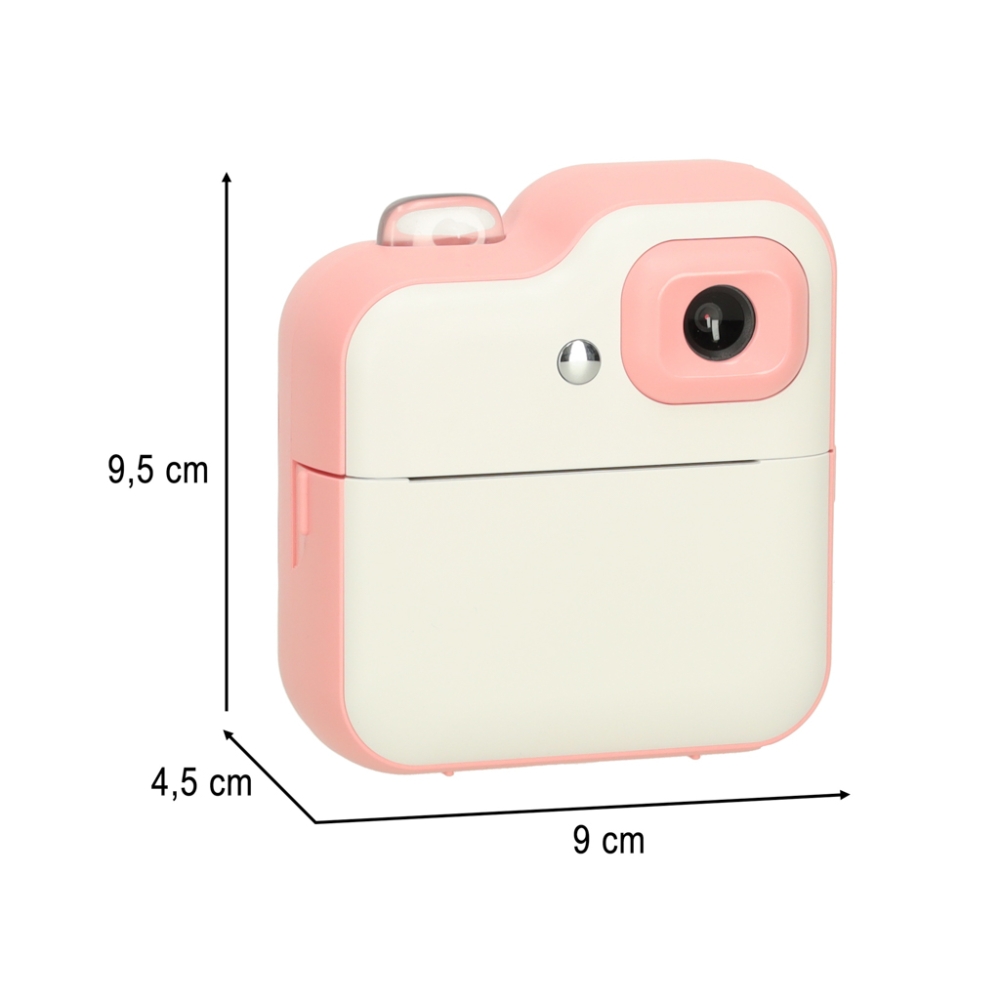 Momentinis fotoaparatas, terminis spausdintuvas + kasetės, 32 GB kortelė, rožinė