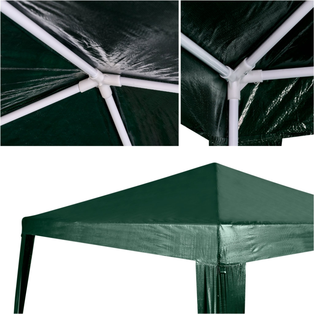 Sodo paviljonas / vakarėlių palapinė / komercinė pavėsinė, žalia 2,5 x 2,5 m
