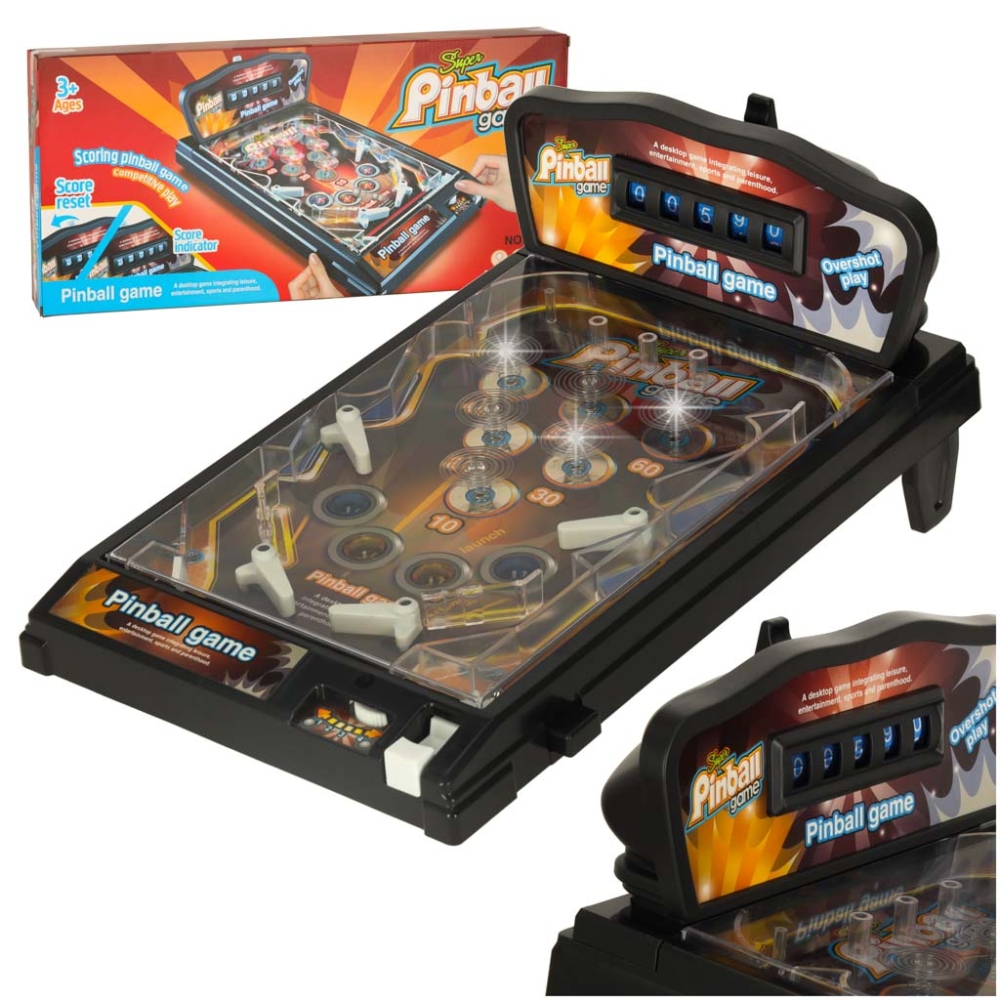 Arkadinis žaidimas Pinball flipper su šviesomis ir muzika-Žaislai, Stalo žaidimai, Žaidimų stalai-e-vaikas