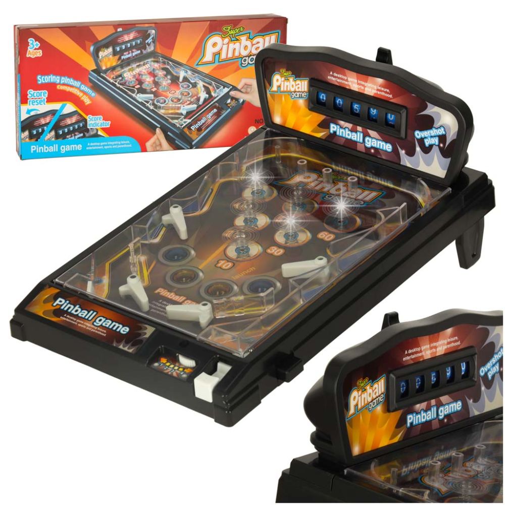 Arkadinis žaidimas Pinball flipper su šviesomis ir muzika-Žaislai, Stalo žaidimai, Žaidimų stalai-e-vaikas