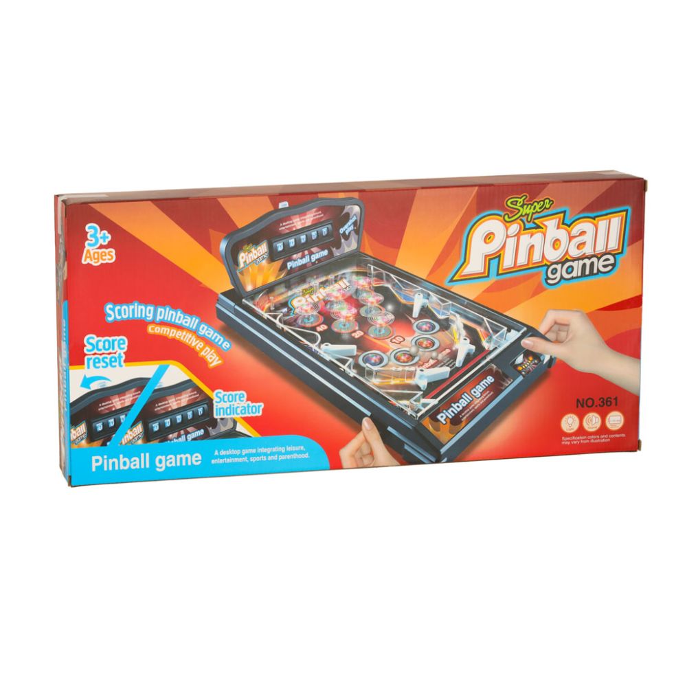 Arkadinis žaidimas Pinball flipper su šviesomis ir muzika-Žaislai, Stalo žaidimai, Žaidimų stalai-e-vaikas