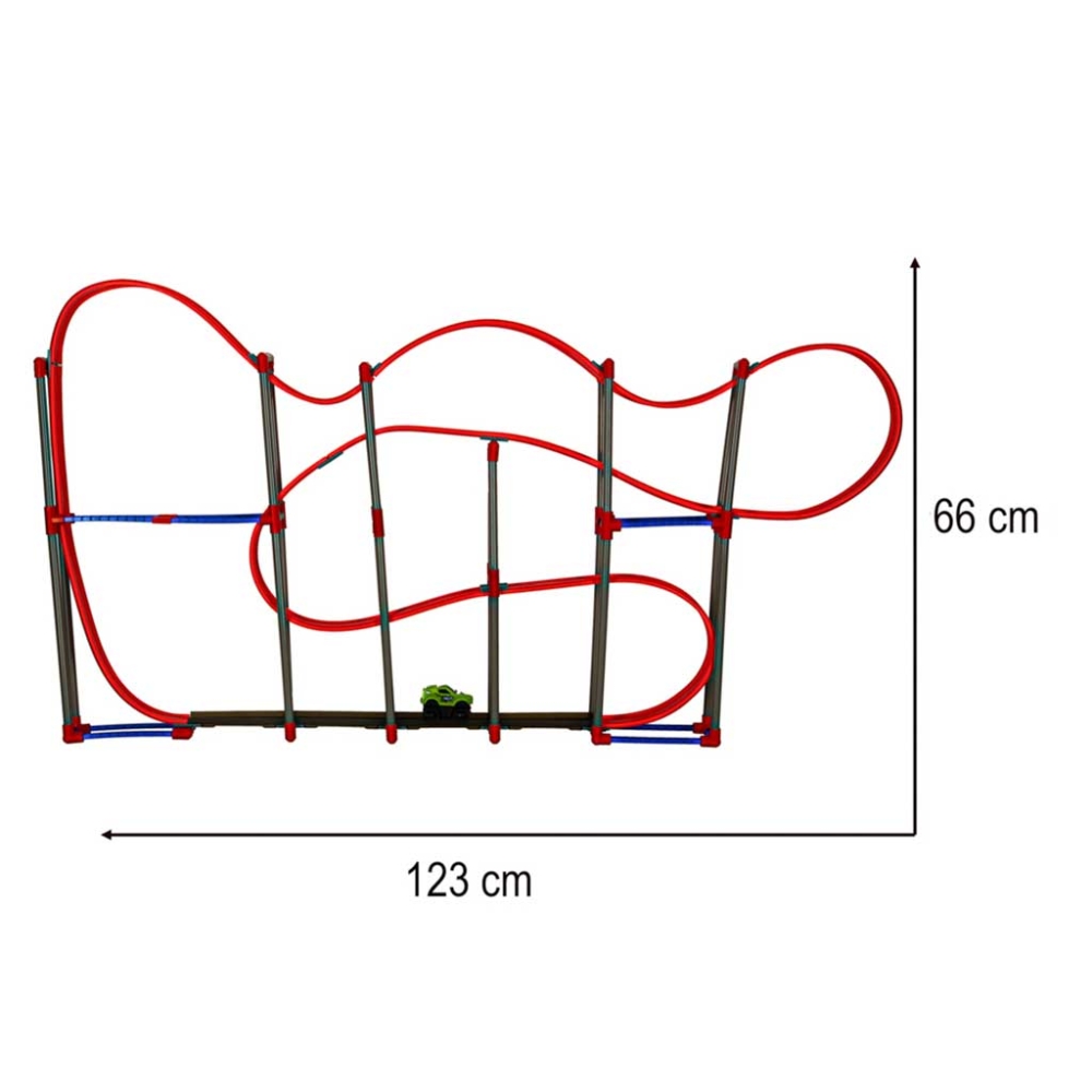 Magnetinė antigravitacinė automobilių trasa 123cm XL 120el.-Žaislai, Auto ir transporto žaislai, Garažai, trasos ir kita-e-vaika
