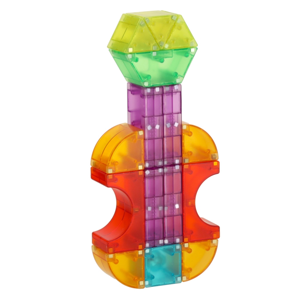 Magnetinės konstrukcijos plytos šviečiančios 3D figūros 134 el.