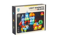 Magnetinis konstruktorius šviečiančios 3D figūros 32el.-Žaislai, Konstruktoriai, Magnetiniai konstruktoriai-e-vaikas