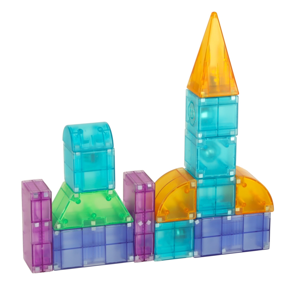 Magnetinis konstruktorius šviečiančios 3D figūros 64 el.-Žaislai, Konstruktoriai, Magnetiniai konstruktoriai-e-vaikas