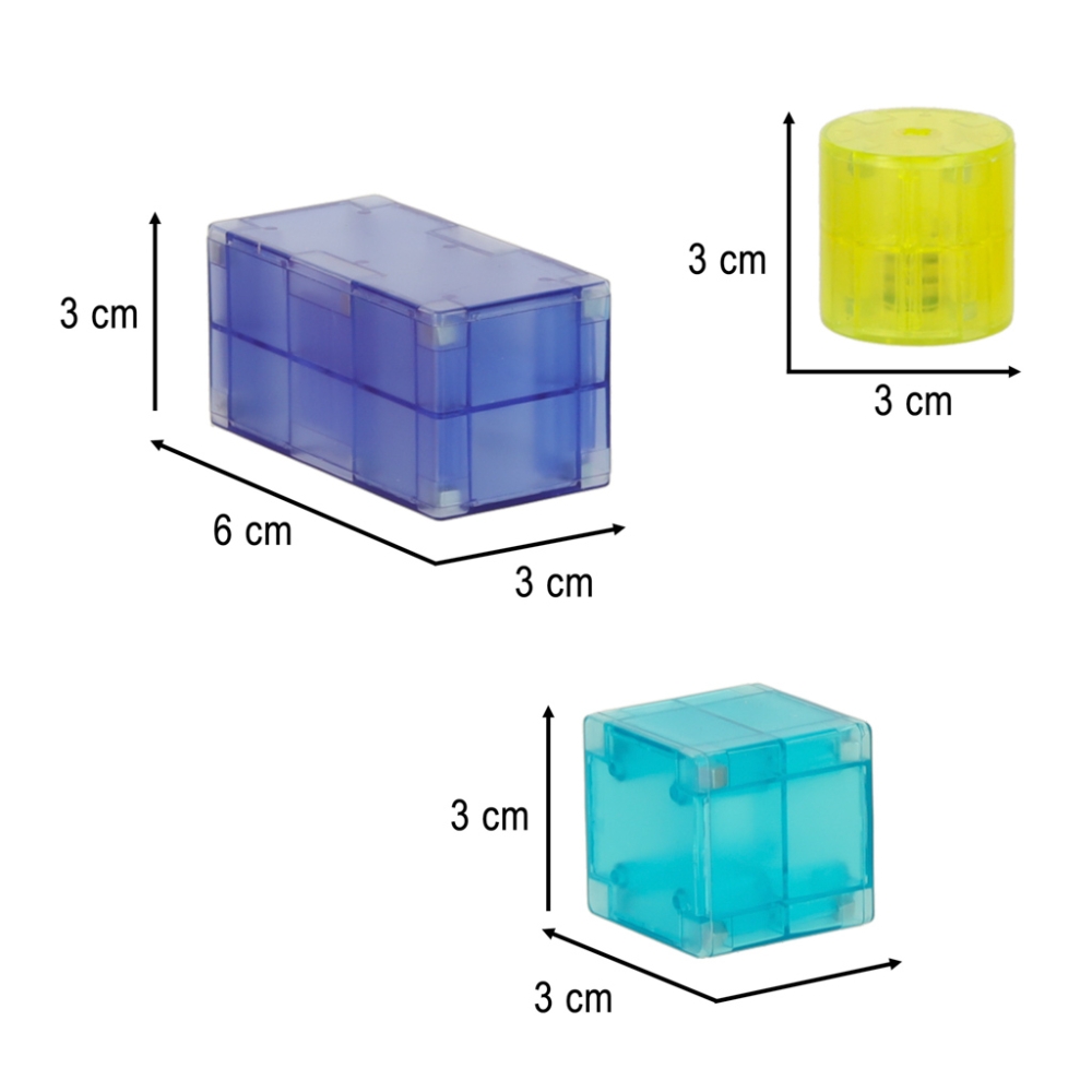 Magnetinis konstruktorius šviečiančios 3D figūros 64 el.-Žaislai, Konstruktoriai, Magnetiniai konstruktoriai-e-vaikas