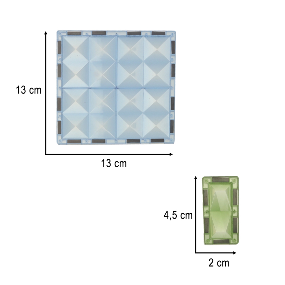 Šviečiantis magnetinis konstruktorius 124 el.-Žaislai, Konstruktoriai, Magnetiniai konstruktoriai-e-vaikas