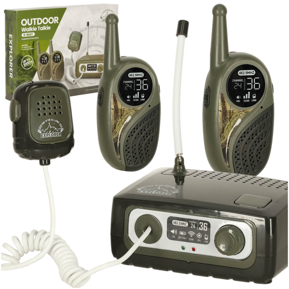 Vaikams skirtas "Walkie talkie" radijo imtuvų rinkinys su PBX, skirtas kariuomenei 333 m atstumu