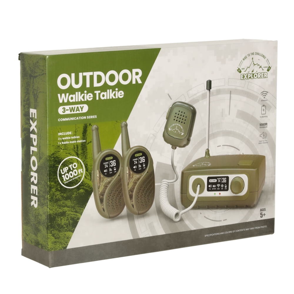 Vaikams skirtas "Walkie talkie" radijo imtuvų rinkinys su PBX, skirtas kariuomenei 333 m atstumu