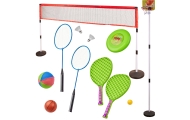 Sporto rinkinys 5in1 badmintonas krepšinis tinklinis tenisas frisbis