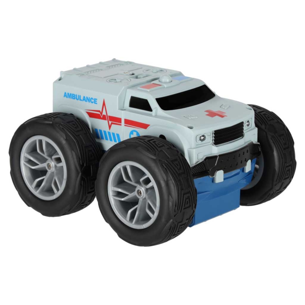 Nuotolinio valdymo automobilis "Revolt 2 Sided Rescue Racer mega transformacija 360 4WD sukimasis