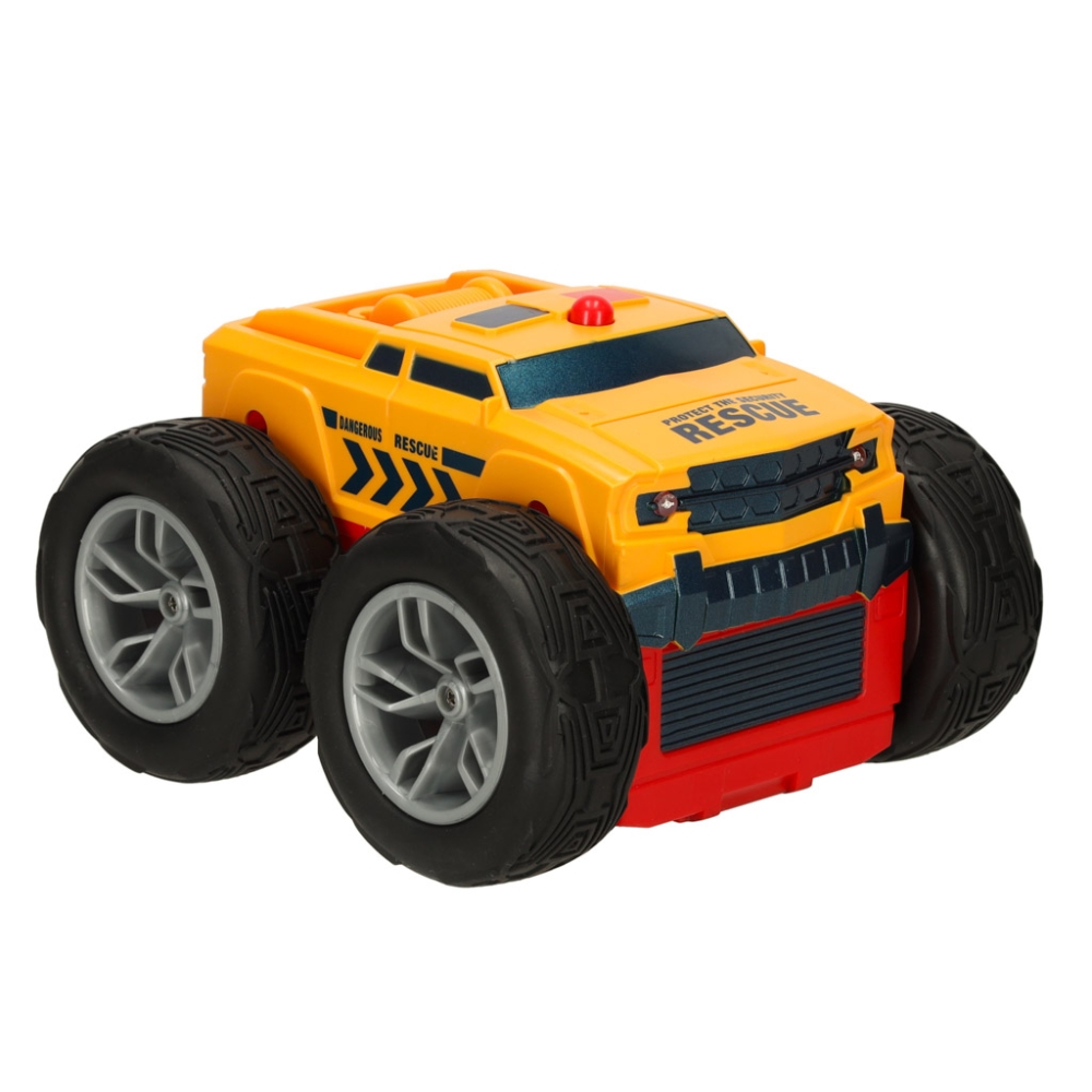 Nuotolinio valdymo automobilis "Revolt 2 Sided Rescue Racer mega transformacija 360 4WD sukimasis-Žaislai, Auto ir transporto ža