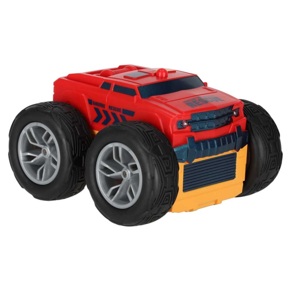 Nuotolinio valdymo automobilis "Revolt 2 Sided Rescue Racer mega transformacija 360 4WD sukimasis-Žaislai, Auto ir transporto ža