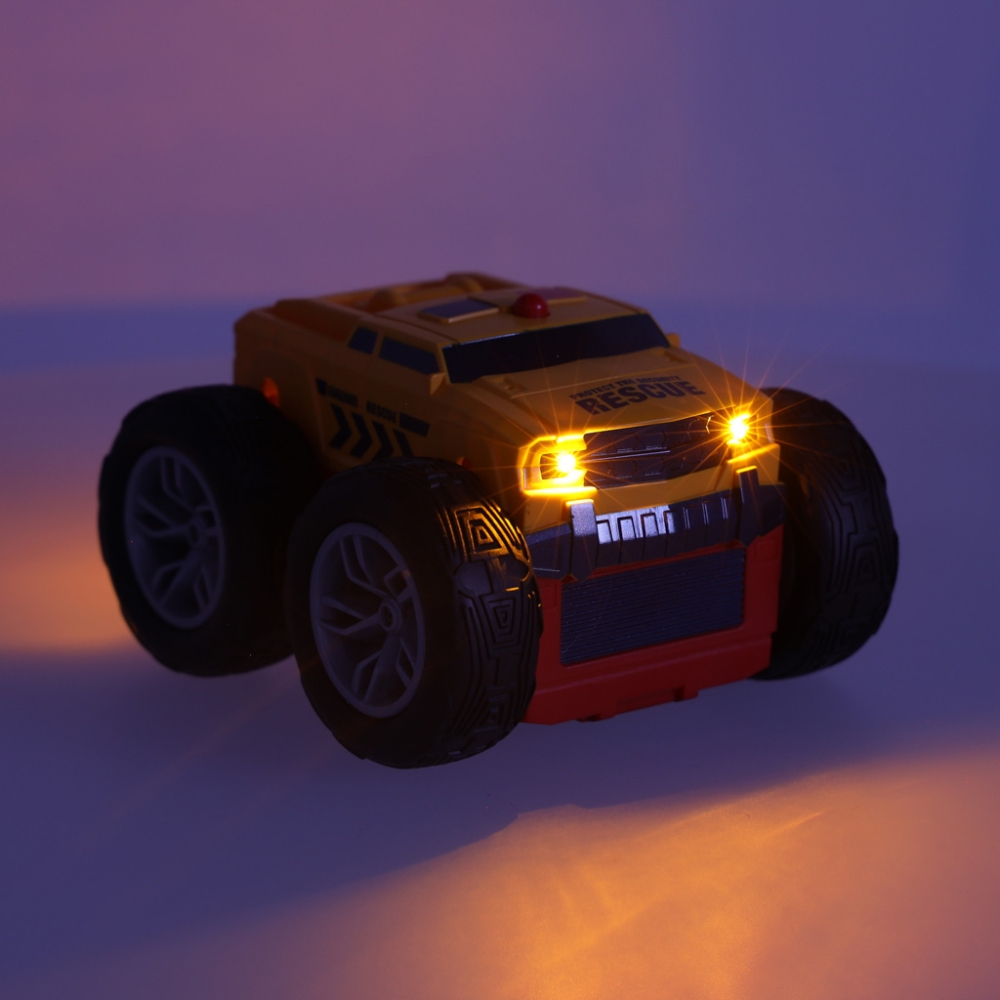 Nuotolinio valdymo automobilis "Revolt 2 Sided Rescue Racer mega transformacija 360 4WD sukimasis-Žaislai, Auto ir transporto ža