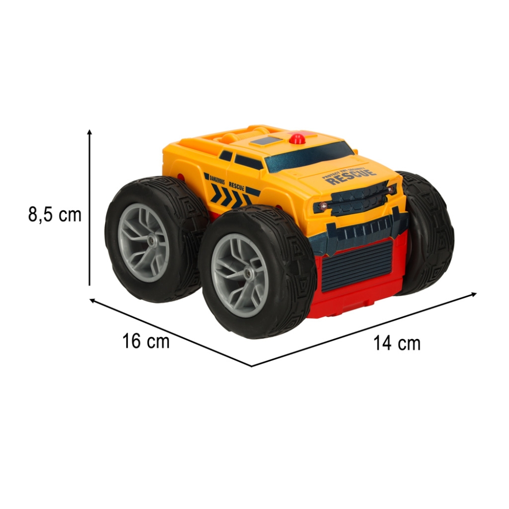 Nuotolinio valdymo automobilis "Revolt 2 Sided Rescue Racer mega transformacija 360 4WD sukimasis-Žaislai, Auto ir transporto ža