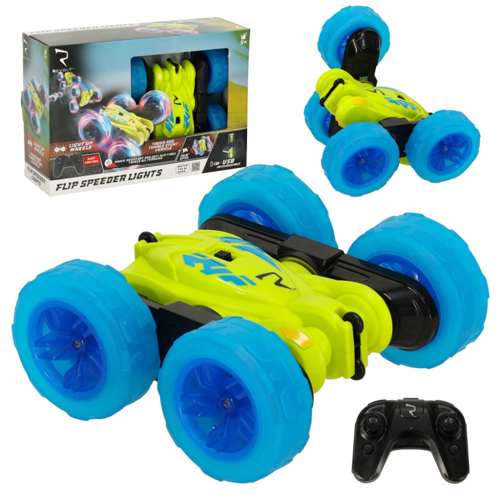 RC nuotoliniu būdu valdomas automobilis REVOLT TG1023 Flip Speeder Lights 2.4GHz LED Off-Road For All Terrain Acrobatics 360