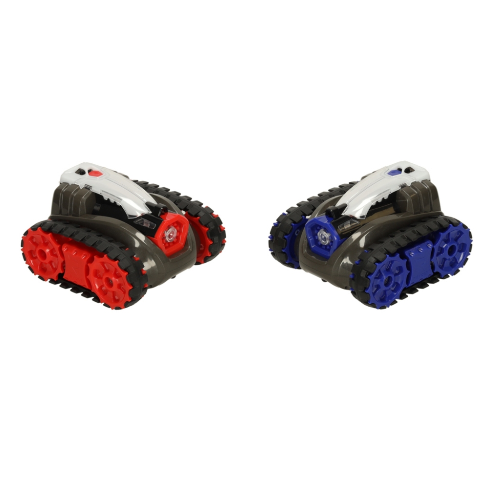 RC nuotolinio valdymo vikšriniai automobiliai REVOLT TG1004T Koviniai tankai Lazerio dvikova 2,4 GHz LED garso efektai Off-Road-