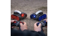 RC nuotolinio valdymo vikšriniai automobiliai REVOLT TG1004T Koviniai tankai Lazerio dvikova 2,4 GHz LED garso efektai Off-Road